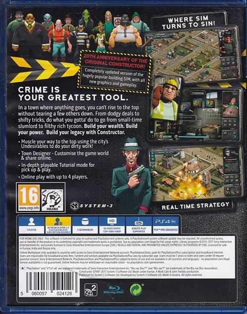 Constructor - PS4 (A Grade) (Genbrug)